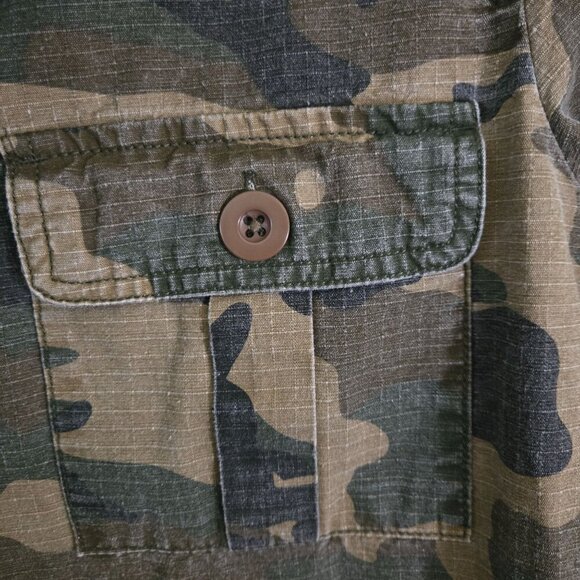 Anthropologie Sanctuary Ripstop Camouflage High Low Lightweight Jacket Size S - Picture 4 of 7